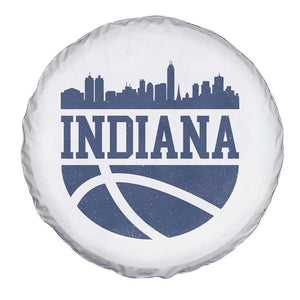 Indiana Skyline Basketball Spare Tire Cover Distressed Urban Hoops Graphic for Indy Fans TS02 Print Your Wear