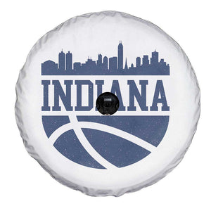 Indiana Skyline Basketball Spare Tire Cover Distressed Urban Hoops Graphic for Indy Fans TS02 Print Your Wear