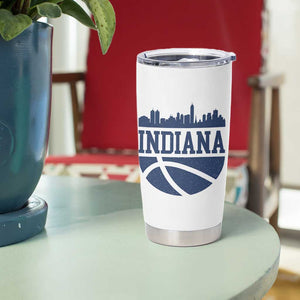 Indiana Skyline Basketball Tumbler Cup Distressed Urban Hoops Graphic for Indy Fans TS02 Print Your Wear