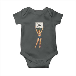 Vintage Patriotic Pin Up Girl 1776 Baby Onesie Statue of Liberty Retro Americana Graphic