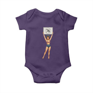 Vintage Patriotic Pin Up Girl 1776 Baby Onesie Statue of Liberty Retro Americana Graphic