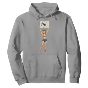 Vintage Patriotic Pin Up Girl 1776 Hoodie Statue of Liberty Retro Americana Graphic