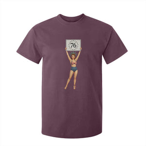 Vintage Patriotic Pin Up Girl 1776 T Shirt For Kid Statue of Liberty Retro Americana Graphic