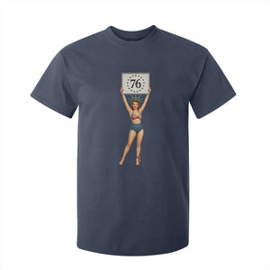 Vintage Patriotic Pin Up Girl 1776 T Shirt For Kid Statue of Liberty Retro Americana Graphic