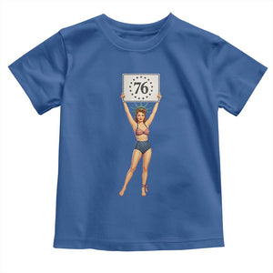 Vintage Patriotic Pin Up Girl 1776 Toddler T Shirt Statue of Liberty Retro Americana Graphic