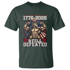 Still Undefeated 1776 to 2026 Muscular Uncle Sam T Shirt Buff Bodybuilder American Flag 250th Anniversary Semiquincentennial