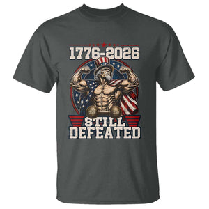 Still Undefeated 1776 to 2026 Muscular Uncle Sam T Shirt Buff Bodybuilder American Flag 250th Anniversary Semiquincentennial