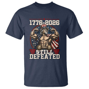 Still Undefeated 1776 to 2026 Muscular Uncle Sam T Shirt Buff Bodybuilder American Flag 250th Anniversary Semiquincentennial
