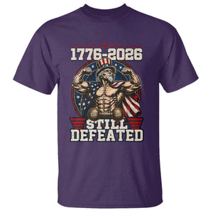 Still Undefeated 1776 to 2026 Muscular Uncle Sam T Shirt Buff Bodybuilder American Flag 250th Anniversary Semiquincentennial
