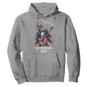 Let Freedom Rock Uncle Sam Rock Star Hoodie Funny Electric Guitar Player American Flag Suit 1776 to 2026 Semiquincentennial