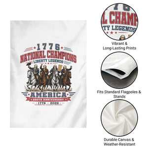 1776 National Champions Liberty Legends Vintage Garden Flag Horseback Founding Fathers America 250th Anniversary