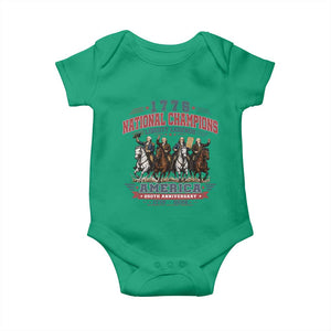 1776 National Champions Liberty Legends Vintage Baby Onesie Horseback Founding Fathers America 250th Anniversary