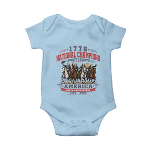 1776 National Champions Liberty Legends Vintage Baby Onesie Horseback Founding Fathers America 250th Anniversary