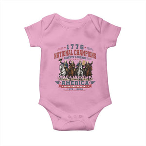 1776 National Champions Liberty Legends Vintage Baby Onesie Horseback Founding Fathers America 250th Anniversary