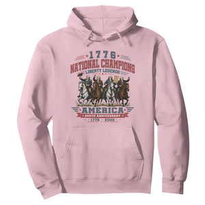 1776 National Champions Liberty Legends Vintage Hoodie Horseback Founding Fathers America 250th Anniversary