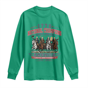 1776 National Champions Liberty Legends Vintage Long Sleeve Shirt Horseback Founding Fathers America 250th Anniversary