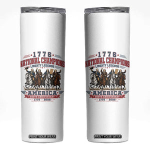 1776 National Champions Liberty Legends Vintage Skinny Tumbler Horseback Founding Fathers America 250th Anniversary