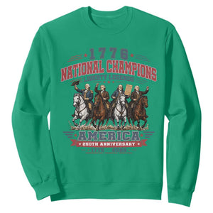 1776 National Champions Liberty Legends Vintage Sweatshirt Horseback Founding Fathers America 250th Anniversary