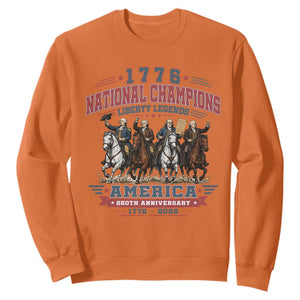 1776 National Champions Liberty Legends Vintage Sweatshirt Horseback Founding Fathers America 250th Anniversary