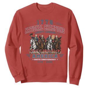 1776 National Champions Liberty Legends Vintage Sweatshirt Horseback Founding Fathers America 250th Anniversary