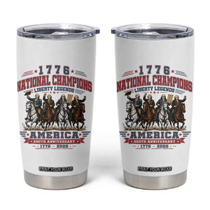 1776 National Champions Liberty Legends Vintage Tumbler Cup Horseback Founding Fathers America 250th Anniversary