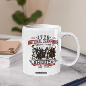1776 National Champions Liberty Legends Vintage Coffee Mug Horseback Founding Fathers America 250th Anniversary