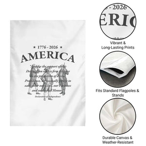 Declaration of Independence Sacred Honor Quote Graphic Garden Flag Vintage 1776 to 2026 America Patriotic History