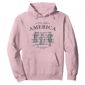 Declaration of Independence Sacred Honor Quote Graphic Hoodie Vintage 1776 to 2026 America Patriotic History