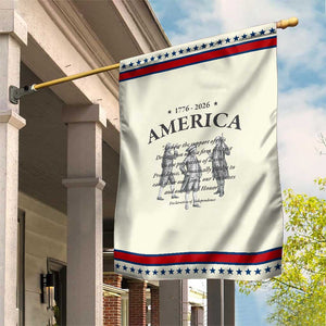 Declaration of Independence Sacred Honor Quote Graphic Patriotic Garden Flag Vintage 1776 to 2026 America History