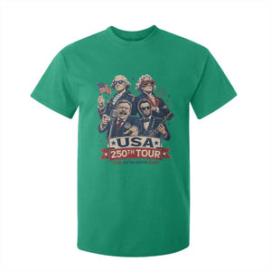 USA 250th Tour 2026 Founding Fathers Rock Concert T Shirt For Kid Funny Mount Rushmore Rock Stars Semiquincentennial