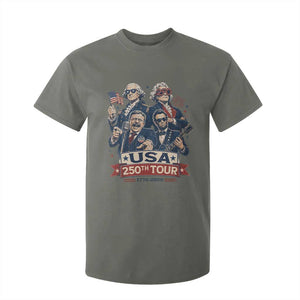 USA 250th Tour 2026 Founding Fathers Rock Concert T Shirt For Kid Funny Mount Rushmore Rock Stars Semiquincentennial