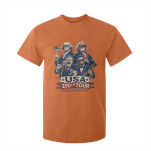 USA 250th Tour 2026 Founding Fathers Rock Concert T Shirt For Kid Funny Mount Rushmore Rock Stars Semiquincentennial