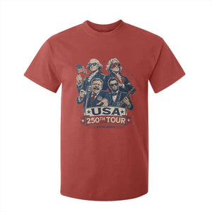 USA 250th Tour 2026 Founding Fathers Rock Concert T Shirt For Kid Funny Mount Rushmore Rock Stars Semiquincentennial
