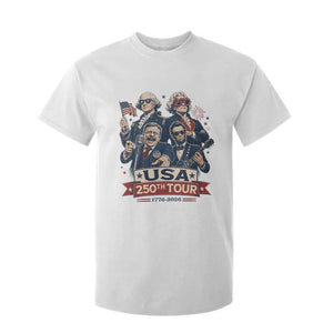 USA 250th Tour 2026 Founding Fathers Rock Concert T Shirt For Kid Funny Mount Rushmore Rock Stars Semiquincentennial
