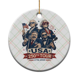 USA 250th Tour 2026 Founding Fathers Rock Concert Ceramic Ornament Funny Mount Rushmore Rock Stars Semiquincentennial