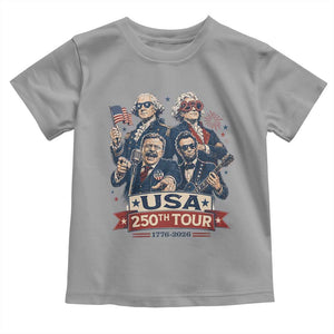 USA 250th Tour 2026 Founding Fathers Rock Concert Toddler T Shirt Funny Mount Rushmore Rock Stars Semiquincentennial
