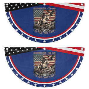 Vintage Cowboy and Soaring Eagle Freedom Ranch 1776 to 2026 Patriotic Fan Flag Proud to Ride American Flag 250th Anniversary