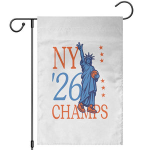 New York 2026 Pride Statue of Liberty Holding Basketball Graphic Garden Flag Retro NY 26 Champs Sports Fans