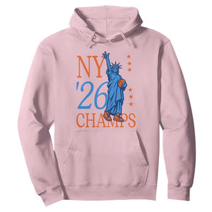 New York 2026 Pride Statue of Liberty Holding Basketball Graphic Hoodie Retro NY 26 Champs Sports Fans