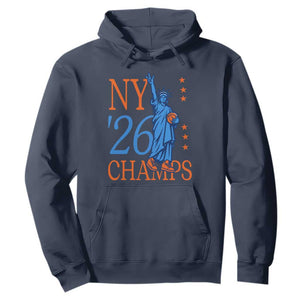 New York 2026 Pride Statue of Liberty Holding Basketball Graphic Hoodie Retro NY 26 Champs Sports Fans