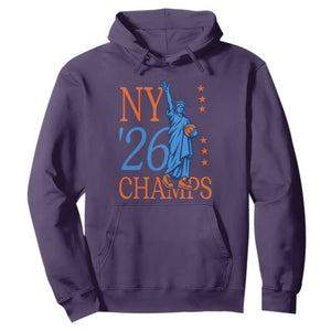 New York 2026 Pride Statue of Liberty Holding Basketball Graphic Hoodie Retro NY 26 Champs Sports Fans