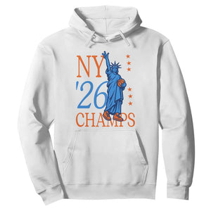 New York 2026 Pride Statue of Liberty Holding Basketball Graphic Hoodie Retro NY 26 Champs Sports Fans