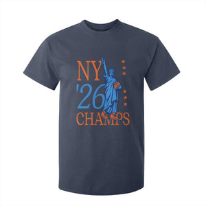 New York 2026 Pride Statue of Liberty Holding Basketball Graphic T Shirt For Kid Retro NY 26 Champs Sports Fans