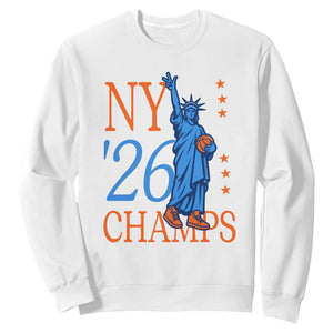 New York 2026 Pride Statue of Liberty Holding Basketball Graphic Sweatshirt Retro NY 26 Champs Sports Fans