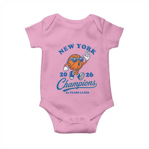 Funny New York 2026 Hoops Fan Graphic Baby Onesie Vintage 26 Champions Pride 53 Years Later