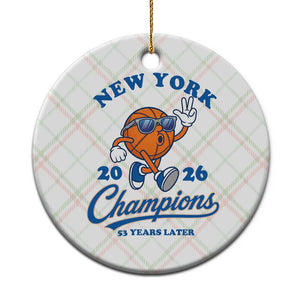 Funny New York 2026 Hoops Fan Graphic Ceramic Ornament Vintage 26 Champions Pride 53 Years Later