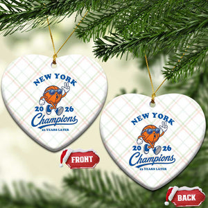 Funny New York 2026 Hoops Fan Graphic Ceramic Ornament Vintage 26 Champions Pride 53 Years Later