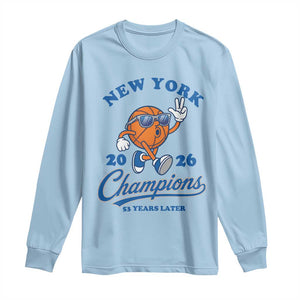 Funny New York 2026 Hoops Fan Graphic Long Sleeve Shirt Vintage 26 Champions Pride 53 Years Later