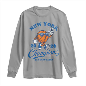 Funny New York 2026 Hoops Fan Graphic Long Sleeve Shirt Vintage 26 Champions Pride 53 Years Later