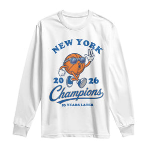 Funny New York 2026 Hoops Fan Graphic Long Sleeve Shirt Vintage 26 Champions Pride 53 Years Later